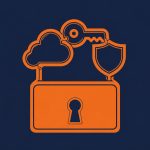 Secure passwords shown as a strong padlock built from unrelated shapes, representing length and unpredictability