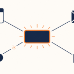 Domain name management: one business domain feeding a website, email and cloud services, with one connection broken
