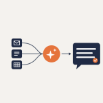 Email, document and spreadsheet content passing through Microsoft Copilot to a checked draft answer