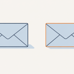 Phishing scams banner showing two identical envelopes with only one outlined as the fake