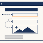 Website accessibility banner showing a keyboard focus outline that cannot reach a button on a page