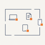 Business systems inside and outside a broken network boundary, each one checked on its own